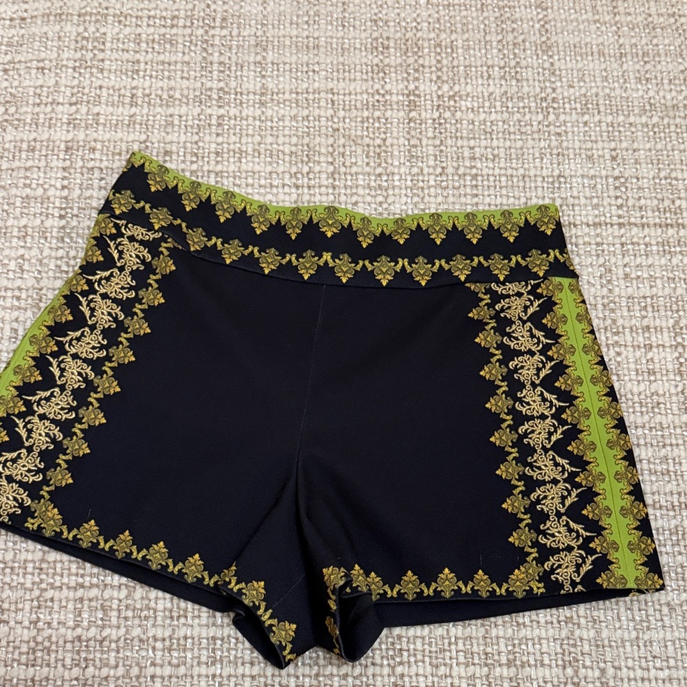 Elegant Black and Gold Women's Shorts